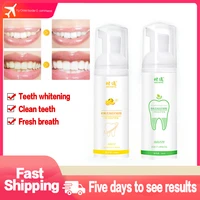 teeth whitening mousse toothpaste fresh shining bad breath teeth cleaning tooth cleaning tooth dental tool 2 flavor