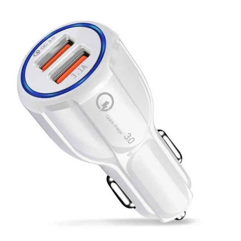 Быстрое Адаптивное зарядное устройство QC 3 0 с двумя usb-портами А автомобильные