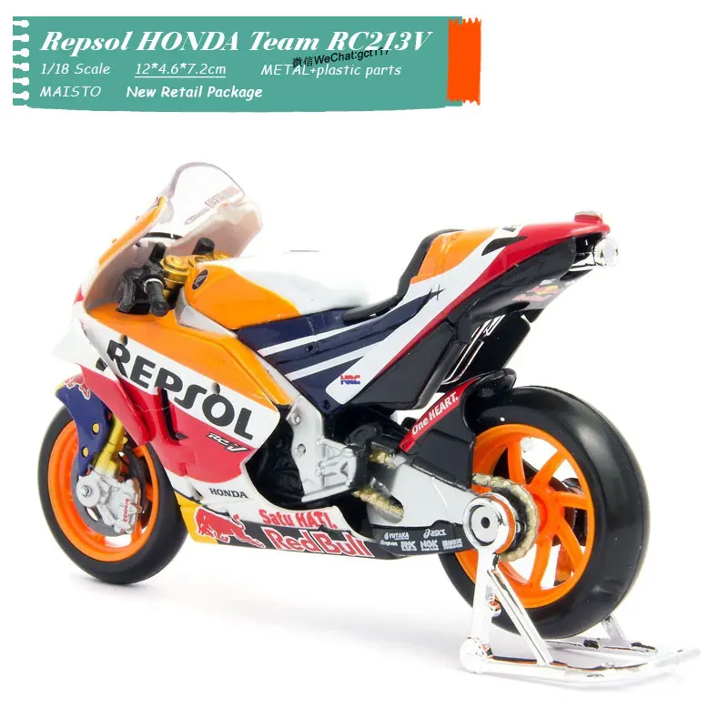 1/18 масштаб гоночный мотоцикл модели HONDA Repsol гоночной команды RC213V литья под