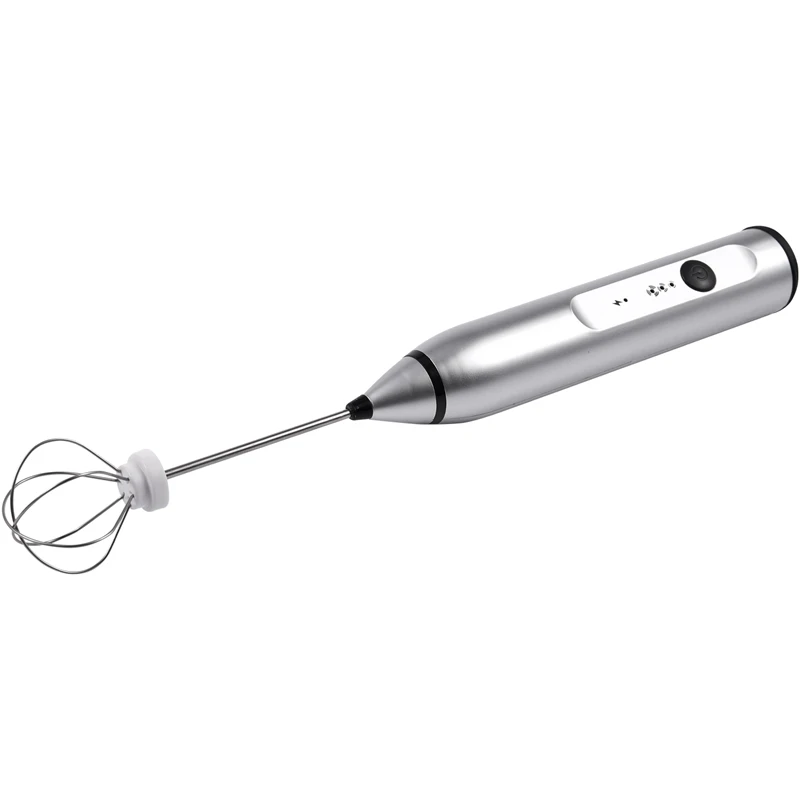 Перезаряжаемый Электрический молочный пенообразователь с 2 венчиками ручной