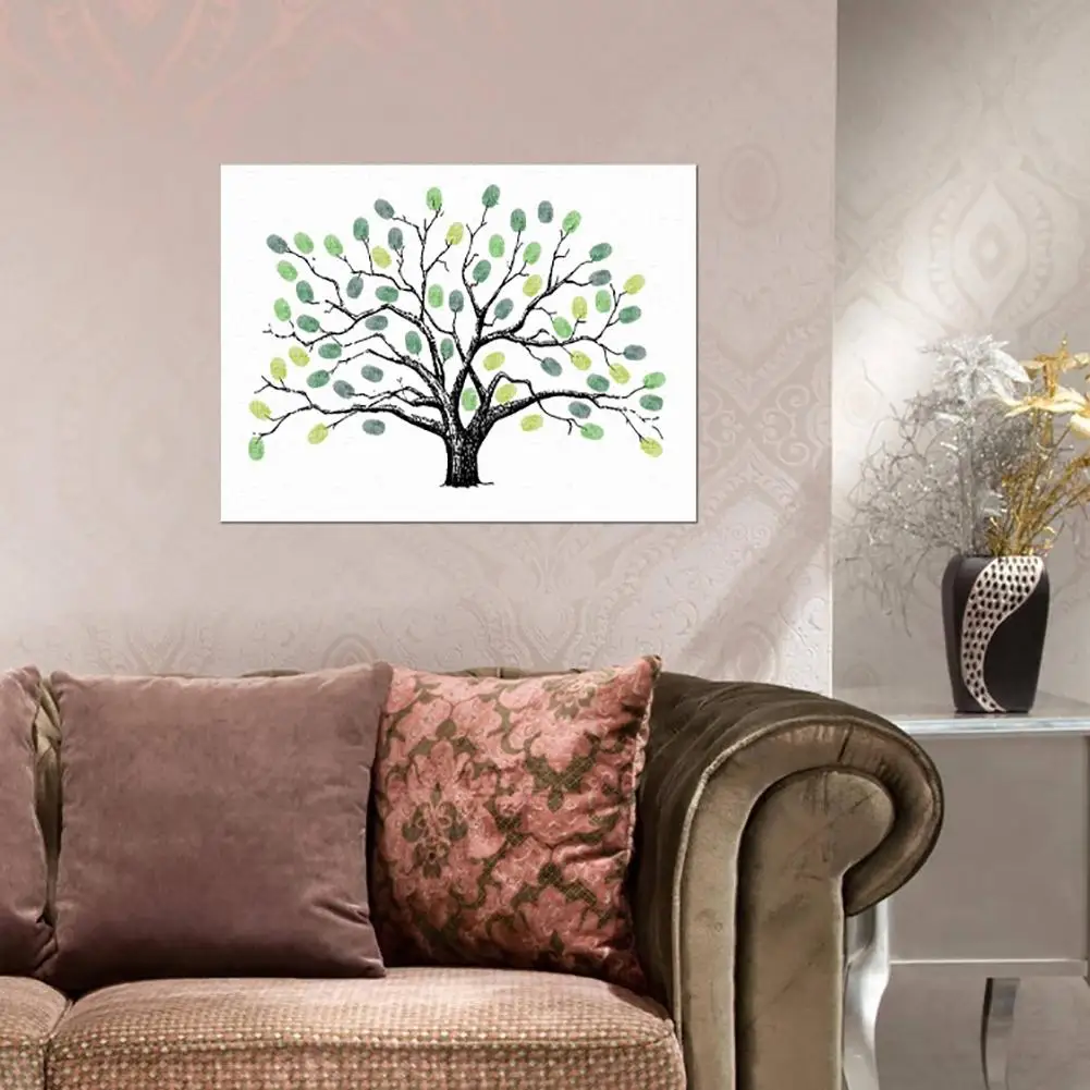 Уникальный цвет Inkpad DIY отпечатков пальцев картина рисунок на стену вечерние