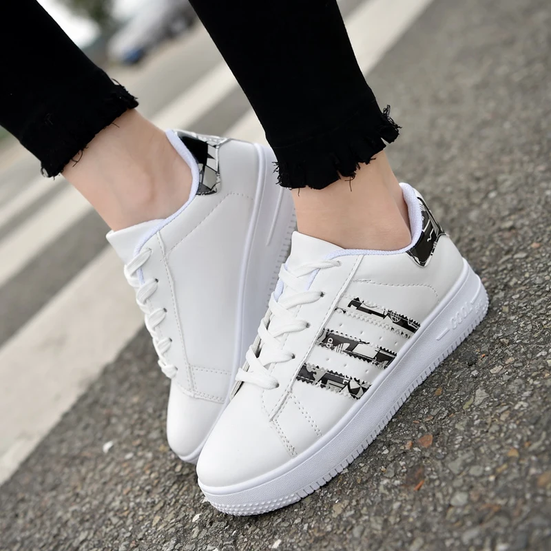 HUNNISE/Женская Вулканизированная обувь Качественная женская из искусственной кожи