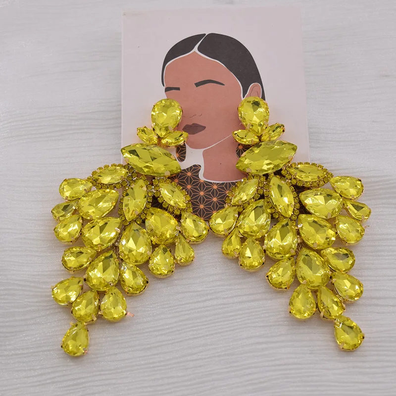 Потрясающие и Гламурные женские серьги CUIER 4 6 дюйма огромные золотистые