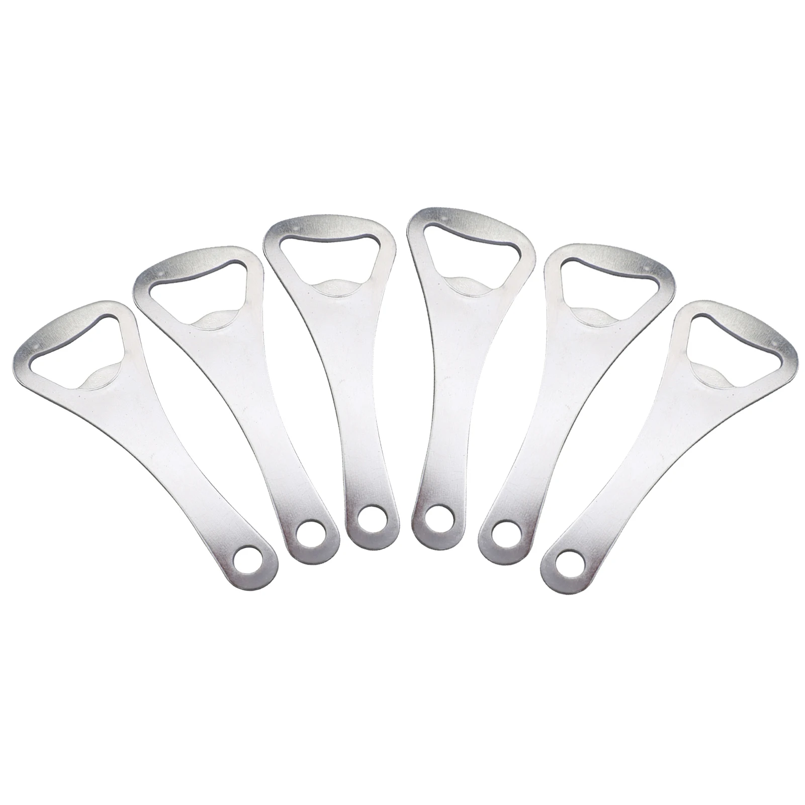 

6pcs For Beer Flat Bottle Opener Heavy Duty Home Drink Bar Restaurant Kitchen Tool Stylish Durable Stainless Steel Manual