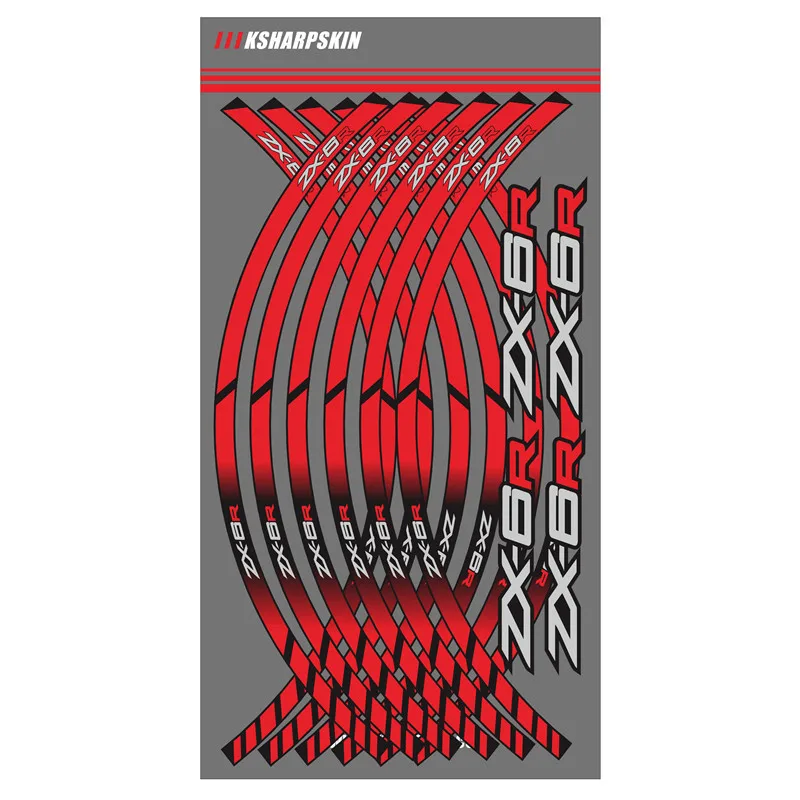 12 полосок наклейка на колесо мотоцикла Светоотражающая полоса обод внешний