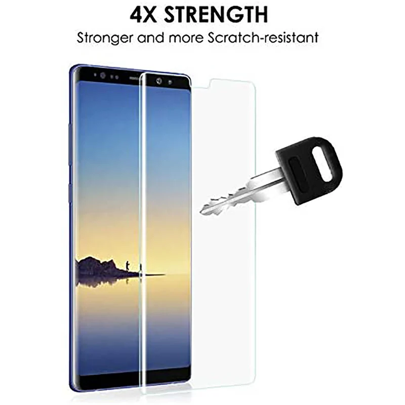 3 pieces 3d curved uv tempered for samsung galaxy note 9 akcoo full screen protector hd display 4x strengthen tempered glass free global shipping