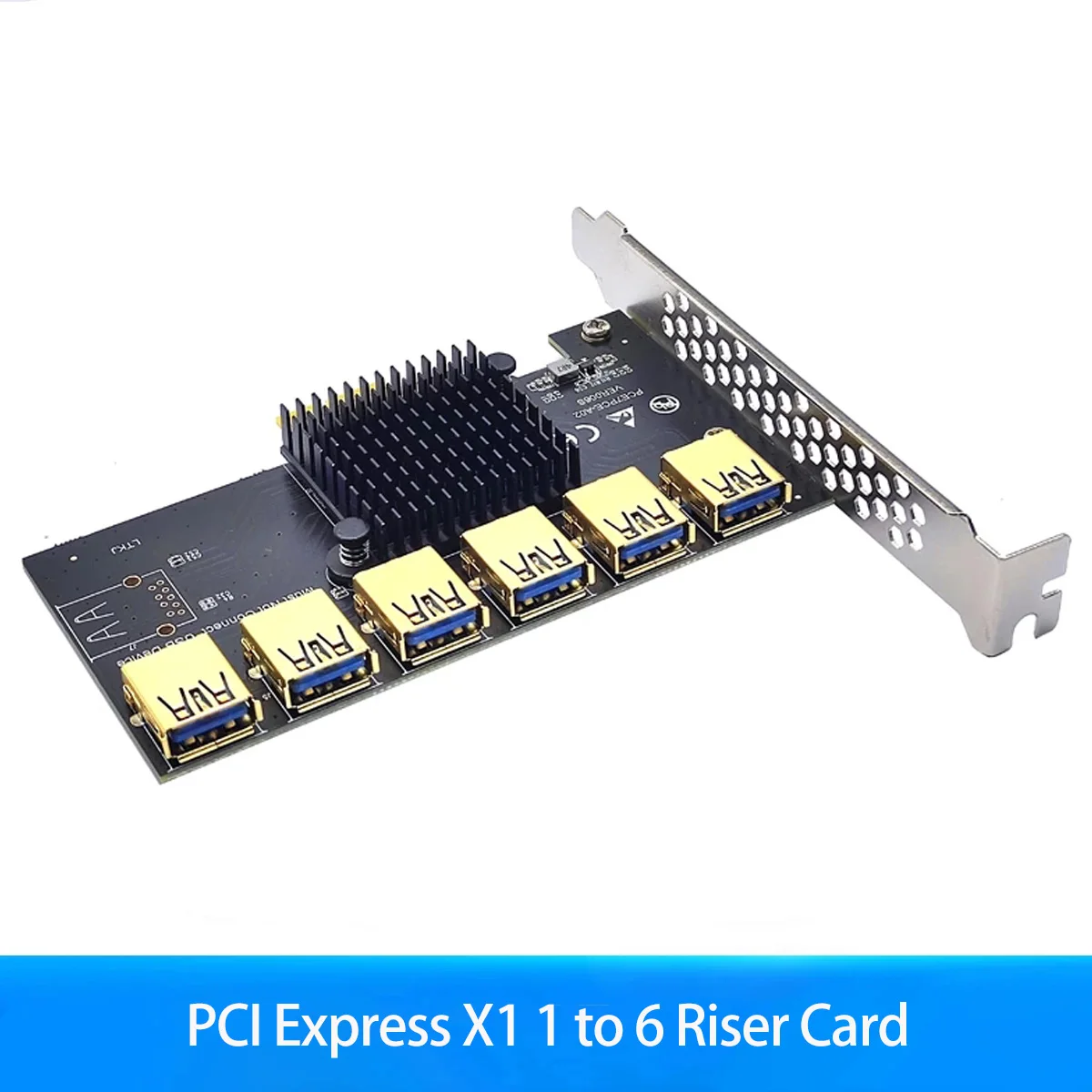 

ssd m2 PCI Express X1 to 6 Riser Card PCI-E to PCI-E Adapter PCIE Slot 1X 2X 4X to 16X USB3.0 Riser Extender For Bitcoin Mining