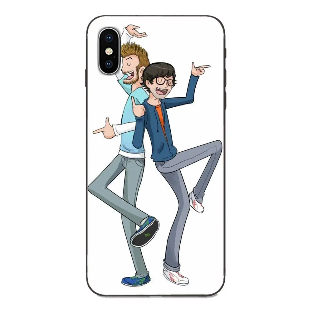 Мягкие аксессуары Чехлы для Apple iPhone 4 4S 5 5S SE 6 6S 7 8 Plus X XS Max XR Pewdiepie Rhette &amp Link |