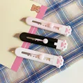 1 sztuk śliczne Girly różowy łapa kota Alloy Mini Portalble nóż introligatorski Cutter koperta na list Opener Mail nóż szkolne materiały biurowe