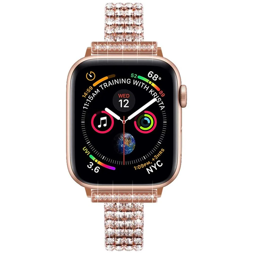 

Watchband for Apple Watch Band 41mm 40mm 44mm for Women Dressy Watchband for iWatch SE Series 6/5/4/3 Wristband Bling 38mm 40mm