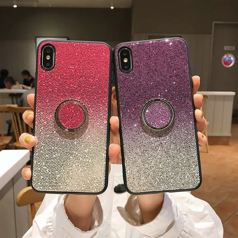 Градиентный чехол с блестками для huawei P30 P20 lite mate 10 20 Pro Nova 4 3i P Smart Y6 Y7 Y9 2019 Honor 9