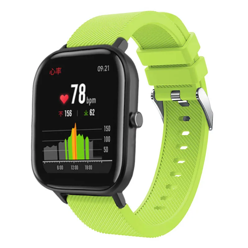 Для Xiaomi Huami Amazfit GTS силиконовый ремешок на запястье Замена для samsung Galaxy watch 42 мм gear sport/s2 Смарт-часы полосы