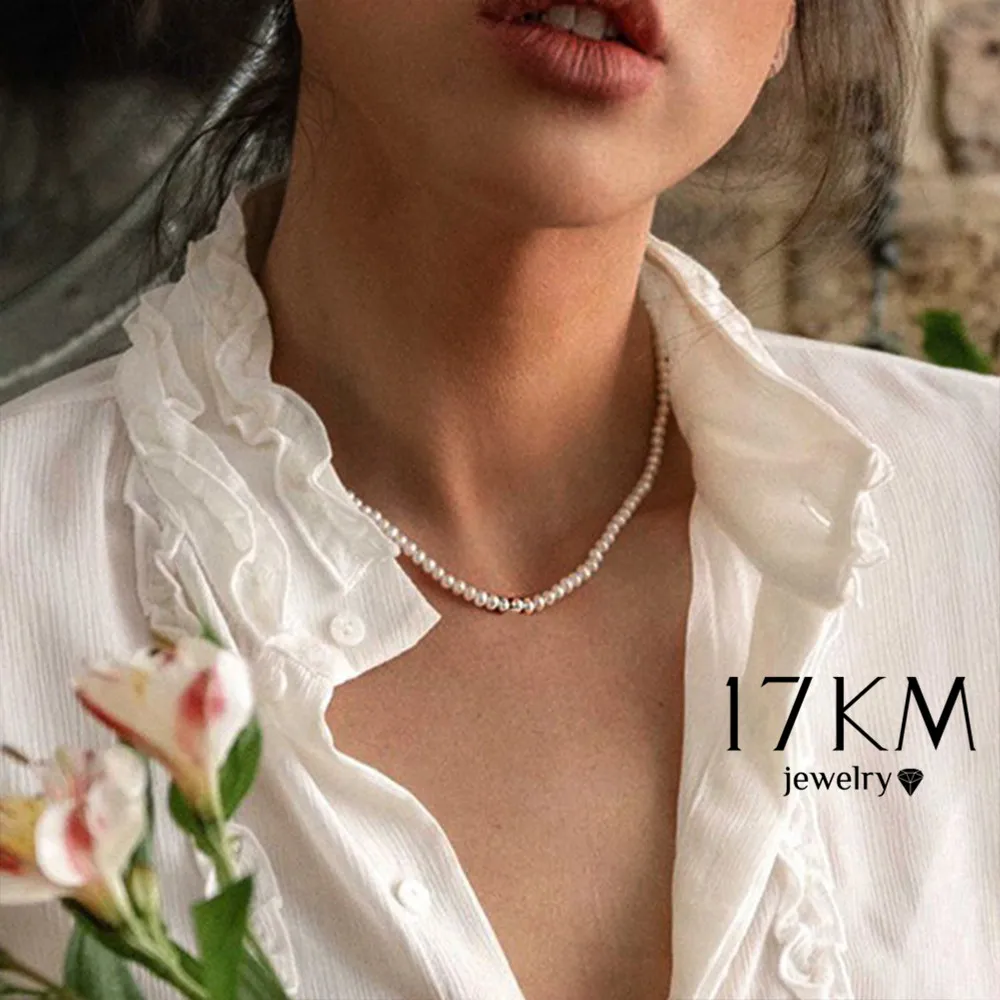 17KM винтажные жемчужные ожерелья для женщин модные с кулоном в виде сердца