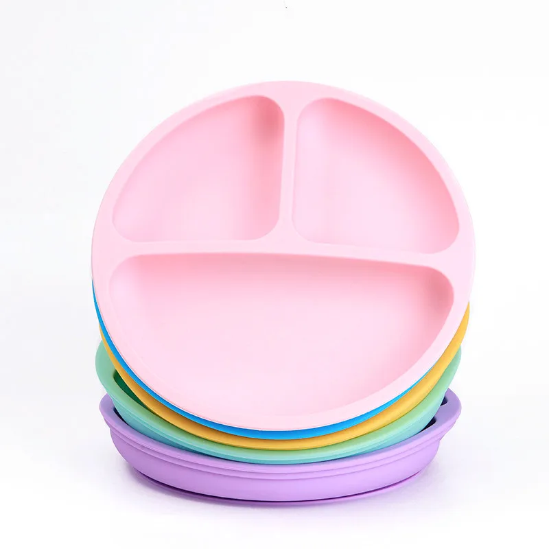 

Children's Dishes Baby Silicone Sucker Bowl Baby Smile Face Plate Tableware Set Smile Face Baby Tableware Set Kids Plate