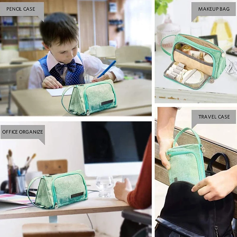 

ANGOO Storage Stationery Bag, Pencil Case for Girls, Large Capacity Pencil Case, A Beautiful Gift for Male and Female Students