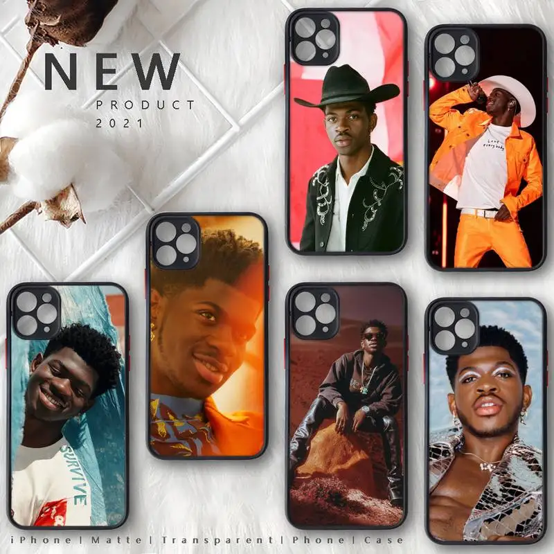 

Lil Nas X rapper Phone Case matte transparent For iphone 7 8 11 12 plus mini x xs xr pro max cover