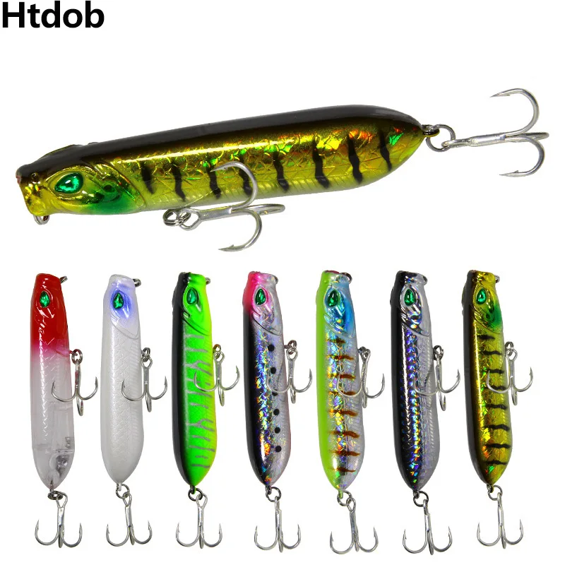 

Htdob 7pcs Topwater Pencil Fishing Lure Artificial Lure Hard Bait 12.5g/18g Swimbait Tackle for Fishing Popper Bait Fishing Lure