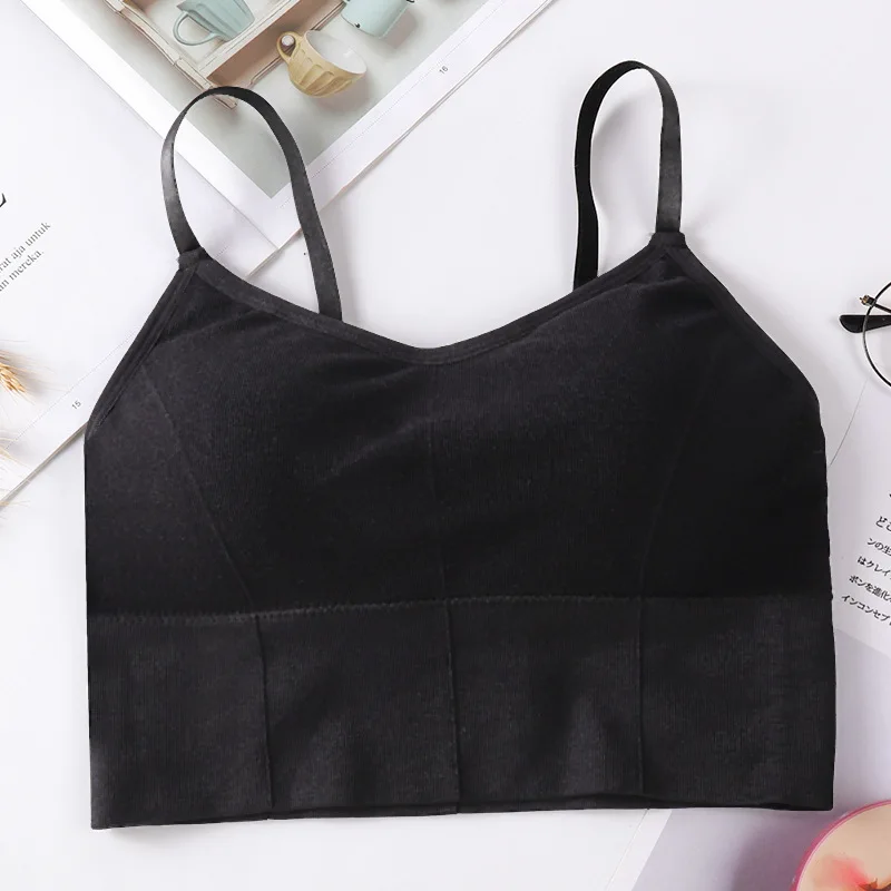 Удобная отжимать Bralette без следа женские топы бесшовный мягкий спортивный бюстгальтер беспроволочное нижнее белье для женщин бюстгальтеры для сна нижнее белье - Цвет: Black