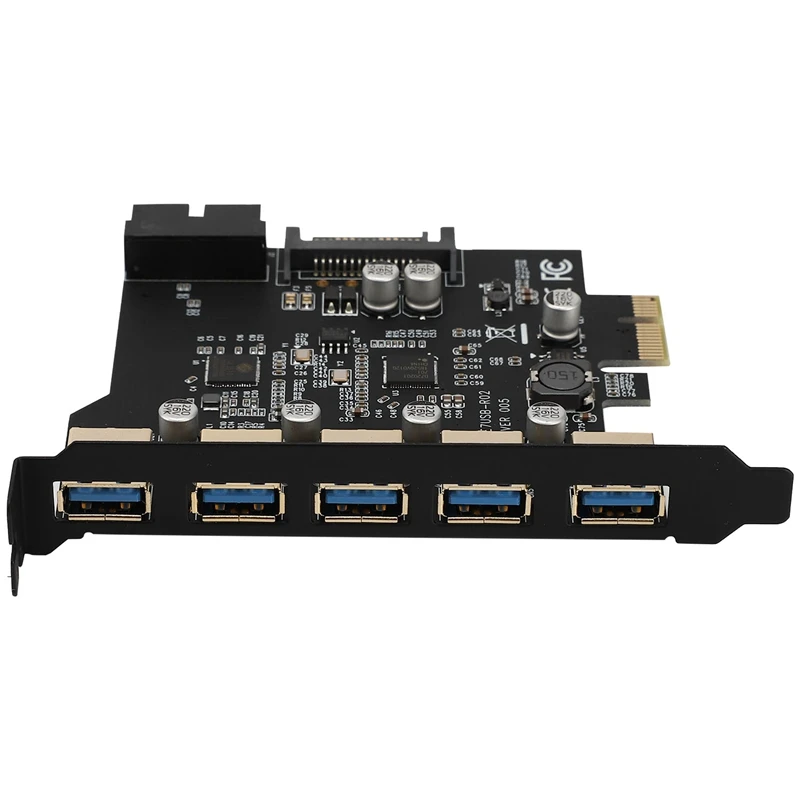 PCI-E к USB 3 0 19-Pin 5 портов PCI Express карта расширения адаптер SATA 15Pin разъем с драйверами CD