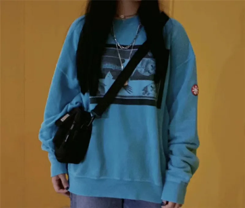 

Cavempt Letter Logo Embroidered Batik Drop Sweatshirt Cav Empt Casual Pullover Fashion Cotton Sweatshirts CAV EMPT Pullover