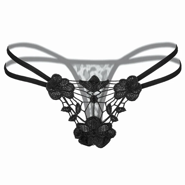 Женские стринги сексуальные леопардовые трусики прозрачные кружевные с