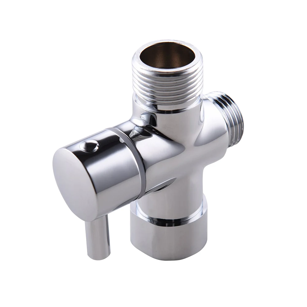3-полосный угловой клапан для ванной комнаты душевой рычаг Современный Твердый