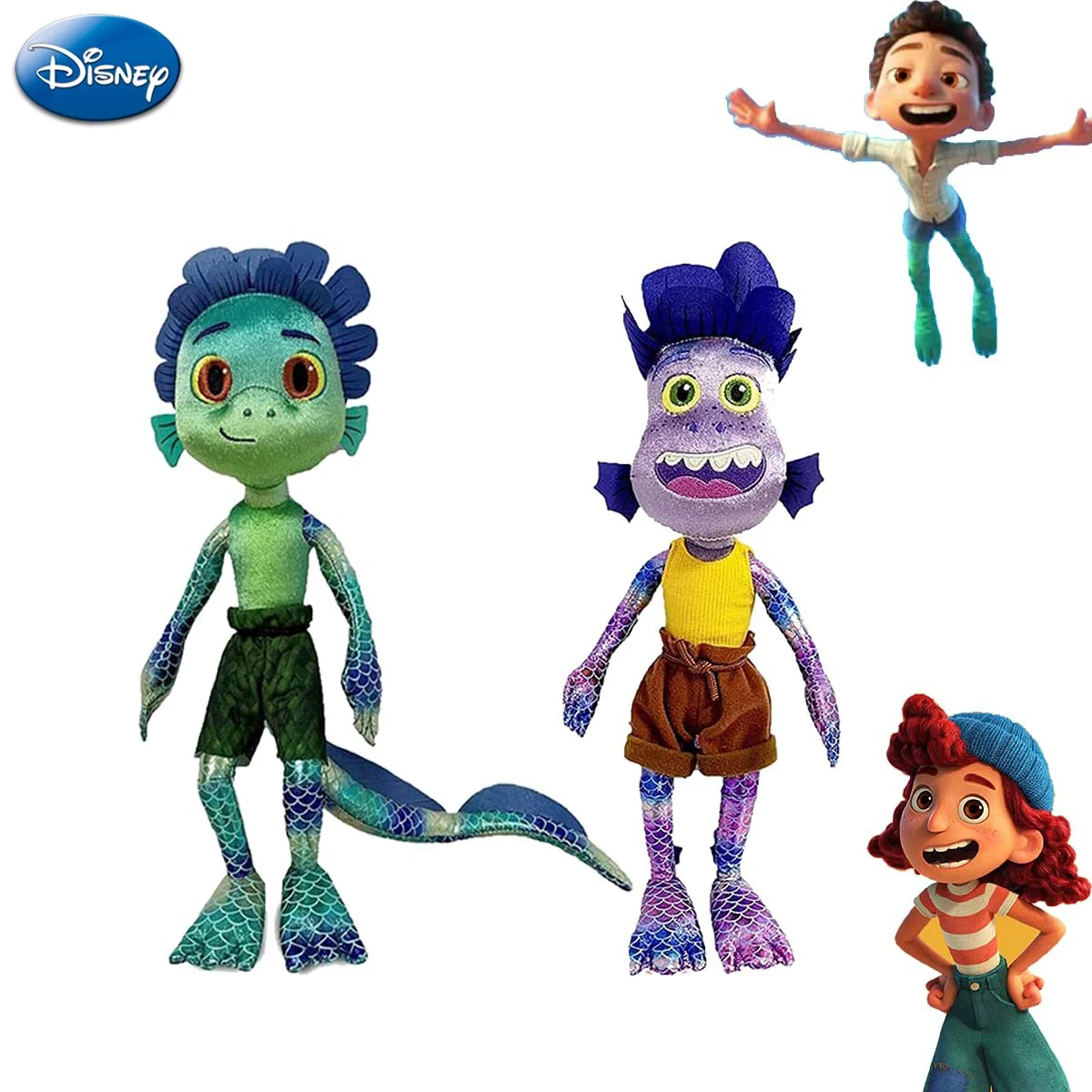 

17 Inches Disney Luca Alberto Sea Monster Plush Toy Anime Figure Giulia Father Cat Stuffed Plush Doll for Children Birthday Gift