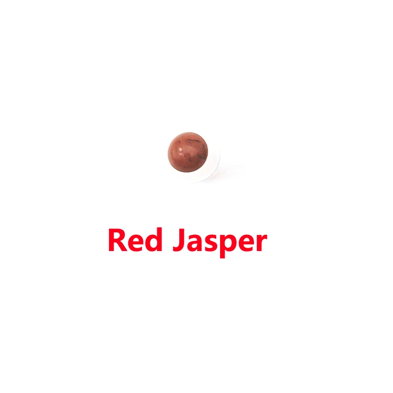 Red Jasper 1 шт. ролик с натуральным драгоценным камнем 1 мл 2 мл 3 мл 5 мл ролик с эфирным маслом для духов на тонких стеклянных бутылках - Цвет: Red Jasper