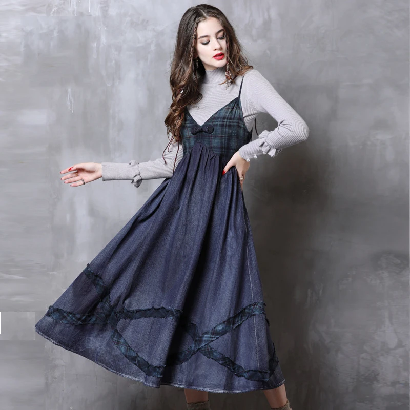 Платье из хлопка женские платья винтажные свободные однотонные без рукавов до