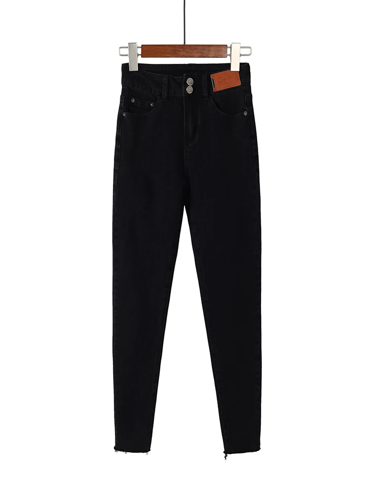 

ZHISILAO Stretch High Waist Pencil Jeans Plus Size Womens Skinny Jeans Vintage Elastic Denim Pants Autumn 2020 Streetwear