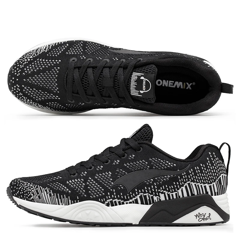 Кроссовки ONEMIX мужские светильник кие дышащие уличные на шнуровке для бега и