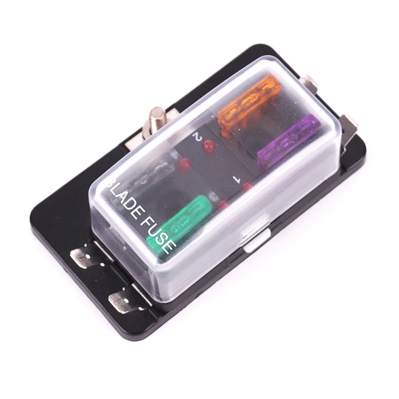 DC32V 4-Way Car Marine Waterproof Fuse Box Block Holder With LED Indicator For 12V/24V Failure Light Auto Accessories | Автомобили и