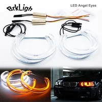 4x for bmw e46 coupe sedan e90 e91 dual color drl dtm led crystal angel eyes halo ring light daytime running lamp car accessorie