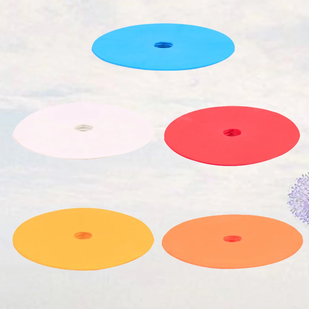 

5 Pcs Reusable Sports Spot Markers Football Training Sign Dish Plate Marker Tray for Indoor Outdoor (Yellow, Red, Blue, White,