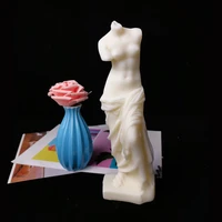 hot 3d art body shape venus goddess candle molds candles making wax plaster mould female body candle silicone mold resin crafts