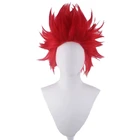 Парик для косплея My Boku no Hero Academia Eijirou Kirishima Eijiro, короткие красные термостойкие волосы, синтетические парики для косплея + парик, шапка