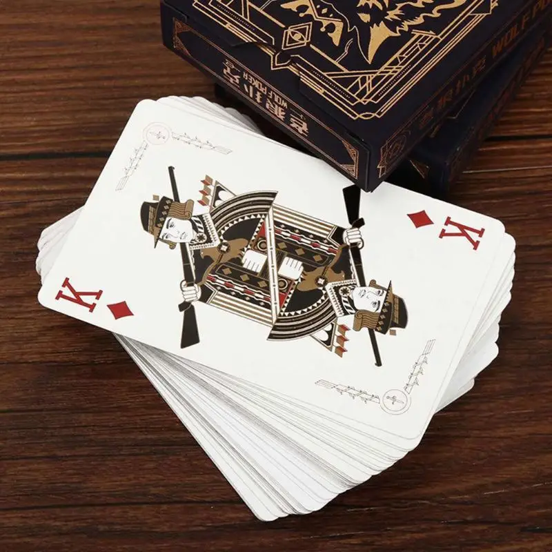 

New 54 pcs / set Paper Werewolves Poker Card Deck Family Party Board Game Playing Cards Beautiful Present Collection Pokers