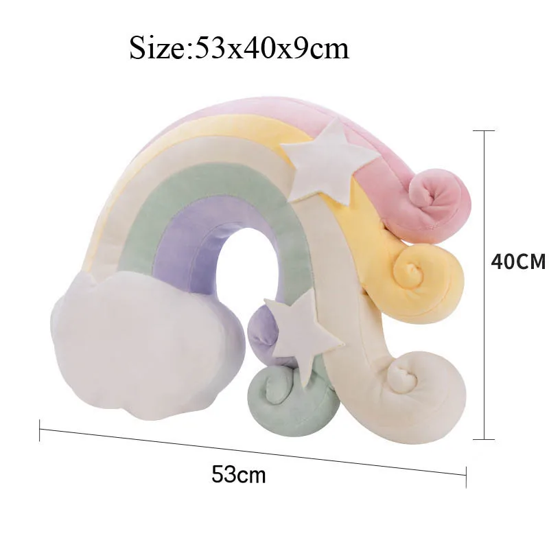 Цветная Луна радуга звезда Облако Подушка Детские Бархатные игрушки Мягкий