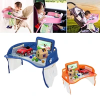 universal multifunctional cartoon car safety seat tray waterproof stroller holder portable kids toy food drink baby seat table