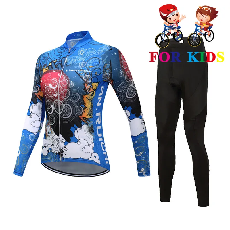

2020 Kids Cycling Jersey Sets Team Girl Long Sleeve Cycling Clothes Breathable MTB Bike Clothing Wear Maillot boy Ropa Ciclismo