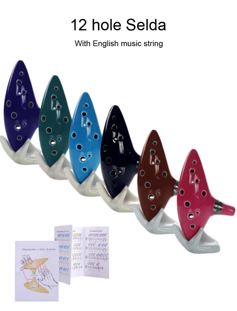 

12 Hole Ocarina Ceramic Alto C Legend of Ocarina Flute Music Instrument Drop Shipping