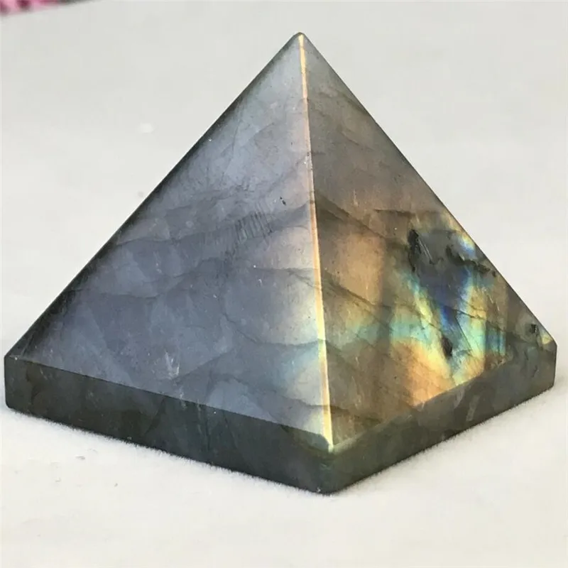 Cristal de cuarzo labradorita Natural, punto de pir&aacute;mide curativo, aleatorio, 1 ud.-4