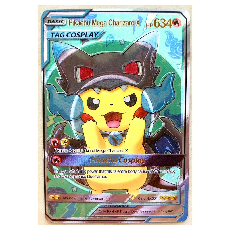 Juego de Pokemon Pikachu para coleccionar, Mega juguetes, pasatiempos, coleccionables, colecci&oacute;n de cartas de Anime, 10 unids/set por Set-1