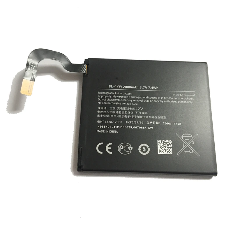 Полимерная литий ионная батарея Φ 2000mAh для Nokia Lumia 925 925T 922 BL 4YW RM 893 Catwalk 892 955 запасная