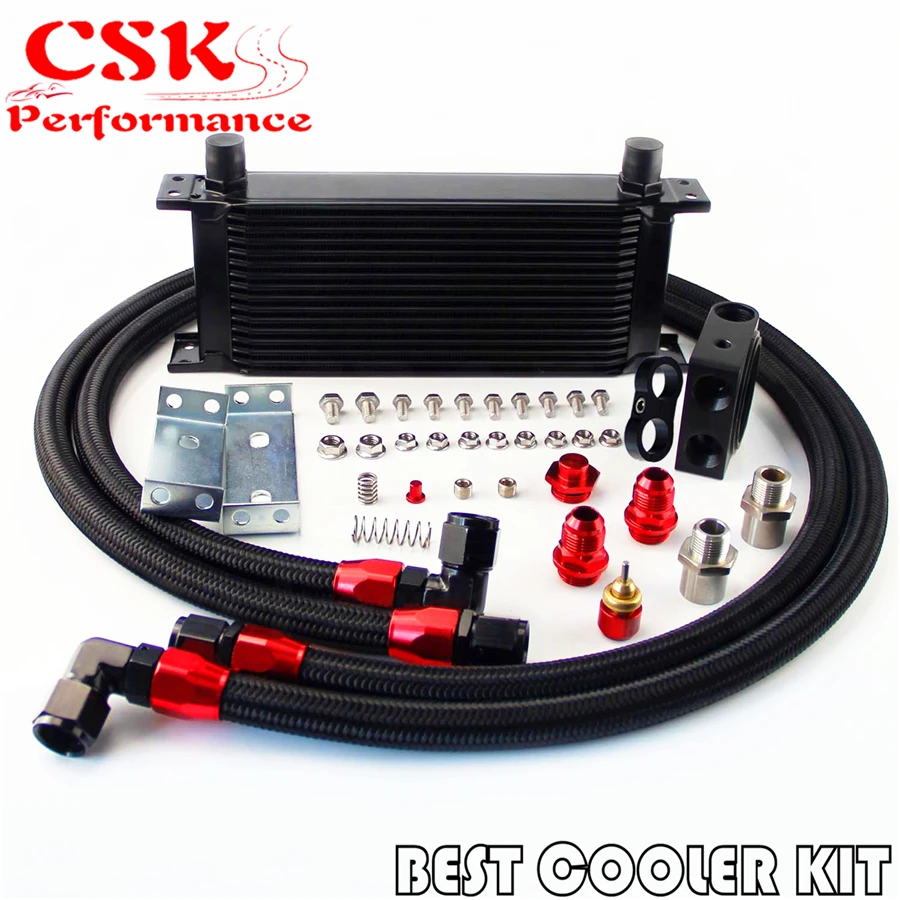 Универсальный Масляный радиатор AN10 16 рядов + Комплект сэндвич пластин с