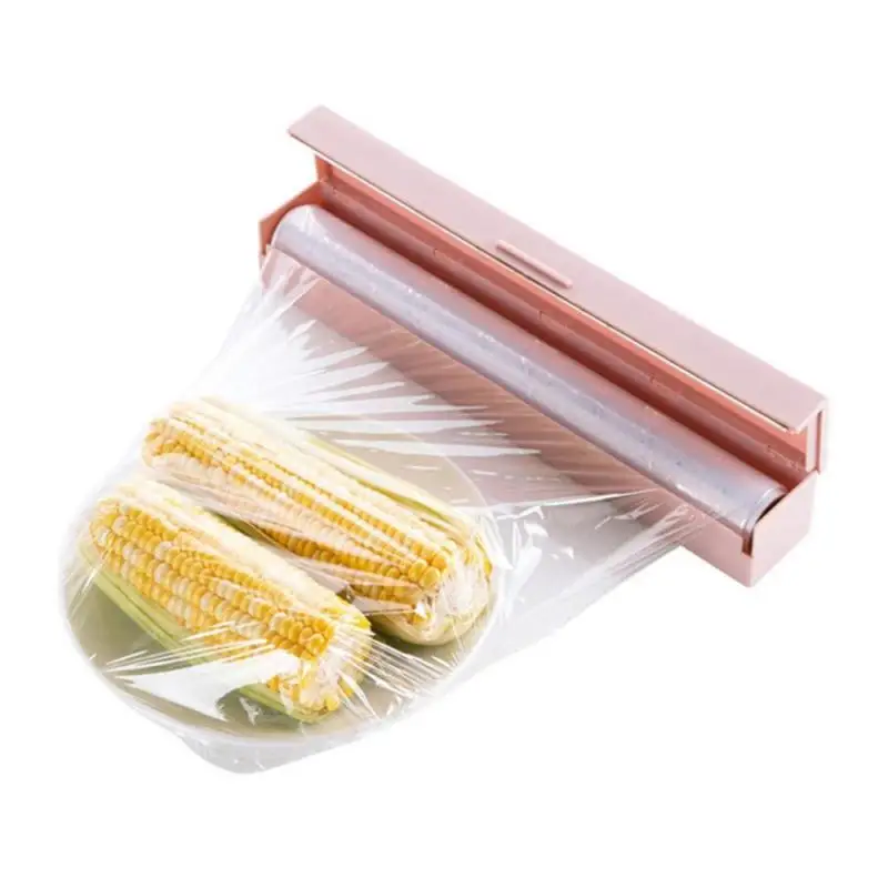 1Pcs Preservative Film Cutters Cling Food Wrap Cutter Plastic Dispenser Storage Holder Simple Style | Дом и сад