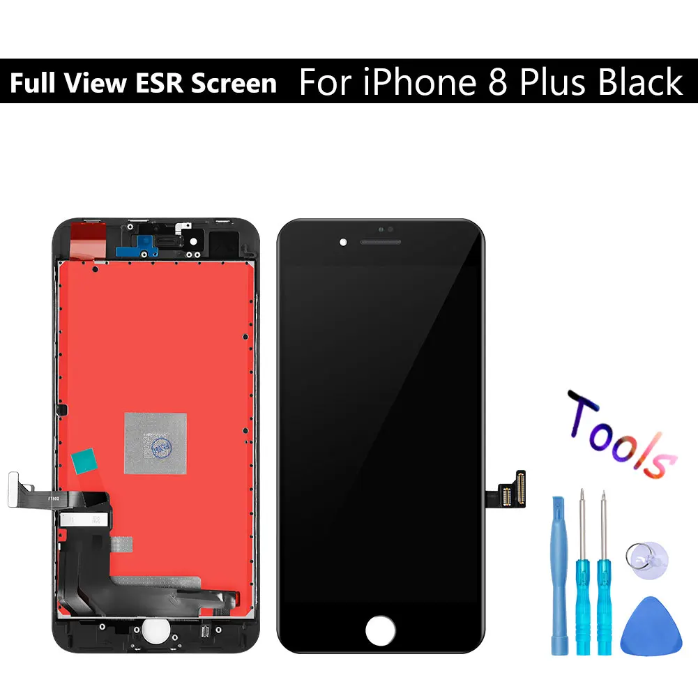 

LCD Display Touch Full View ESR Screen Digitizer AAAA+ Assembly-Module For iPhone 6S 7 8 PLUS Replacement Black White Complete