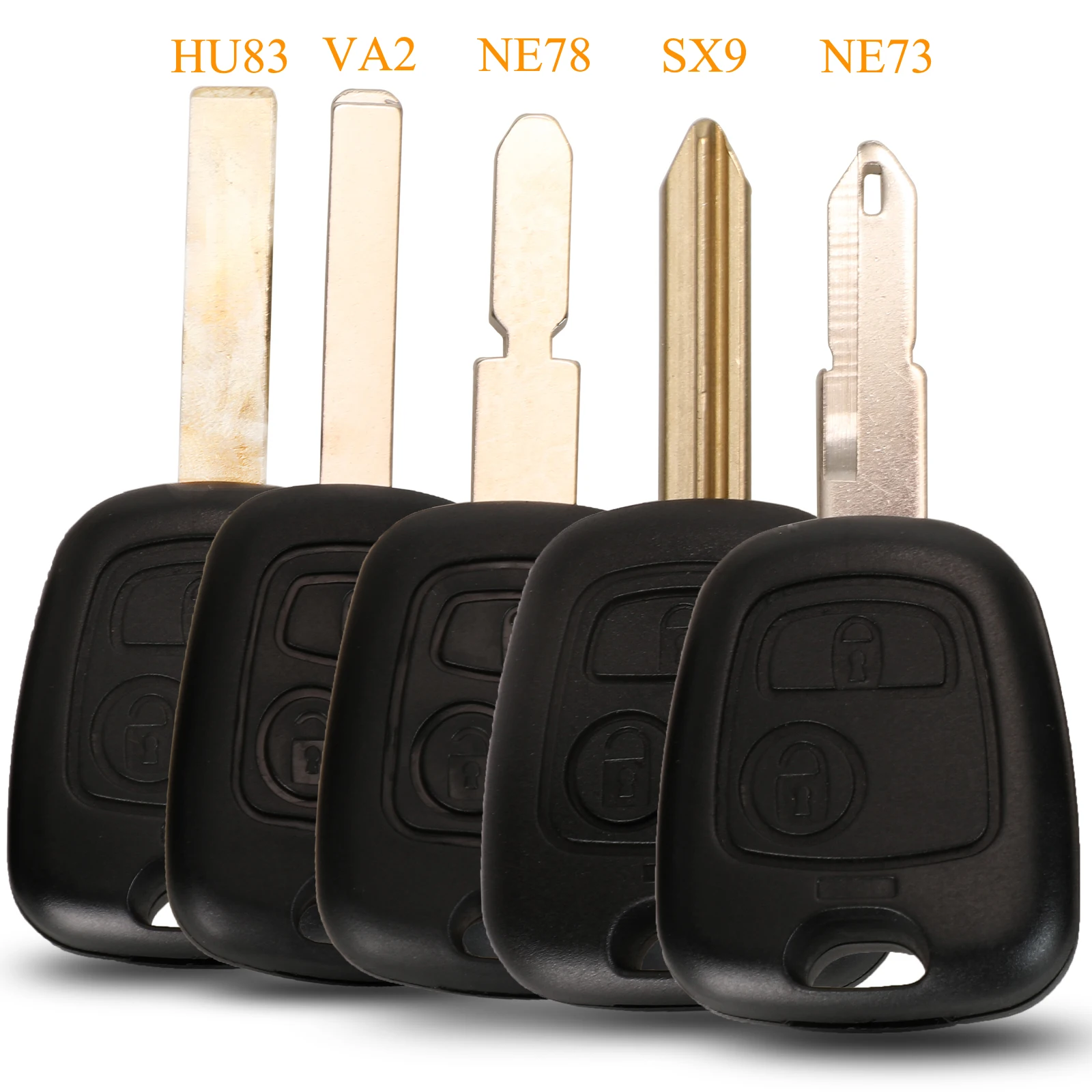 Kutery 10 шт. 2 кнопки чехол для дистанционного ключа от машины оболочка Fob Peugeot 206 207 306