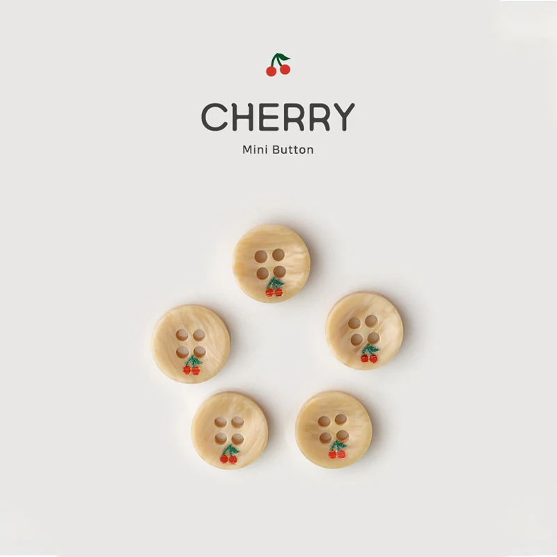 Пуговицы-Вишенки для одежды 11 мм 5 шт. | Дом и сад