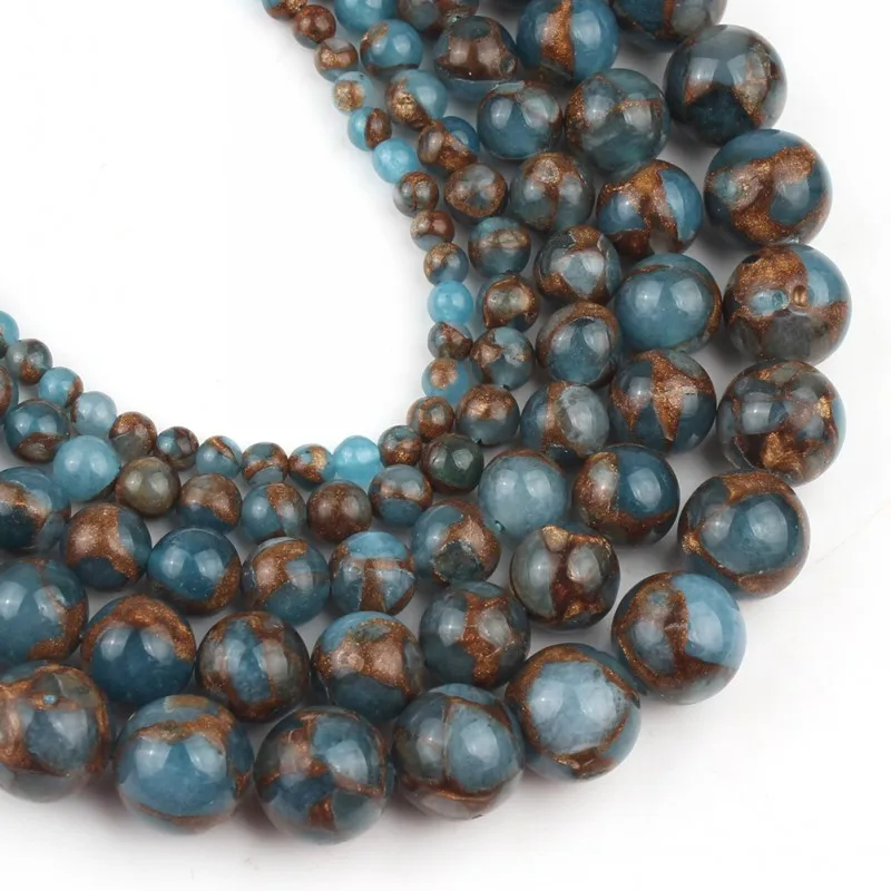 Натуральный ожерелье из синего перегородчатого камня для изготовления